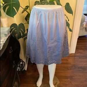 Sundance Lined Cotton ombré Blue Skirt Sz 6